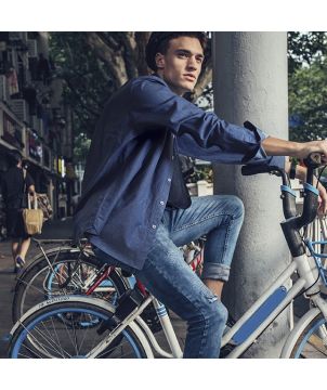 Chemise denim lachem personnalisée Made in France Printécom - Objets et Supports Publicitaires publicitaire