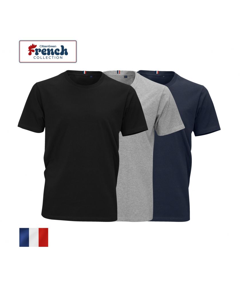 T shirt h bio 170g lucien personnalisé Made in France Printécom - Objets et Supports Publicitaires publicitaire