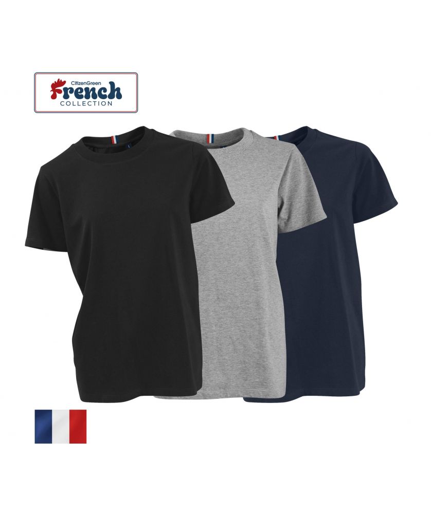 T shirt f bio 170g lucienne personnalisé Made in France Printécom - Objets et Supports Publicitaires publicitaire