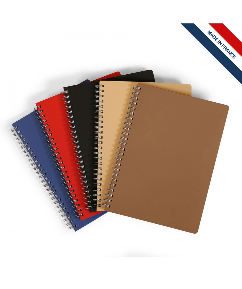 Cahier spirale en cuir régé.