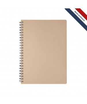 Cahier spirale en cuir régé.