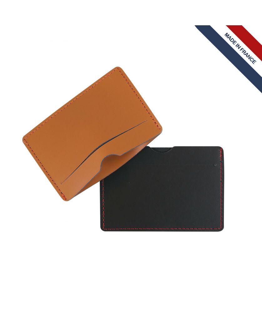 Porte cartes en cuir régénéré personnalisé Made in France Printécom - Objets et Supports Publicitaires publicitaire