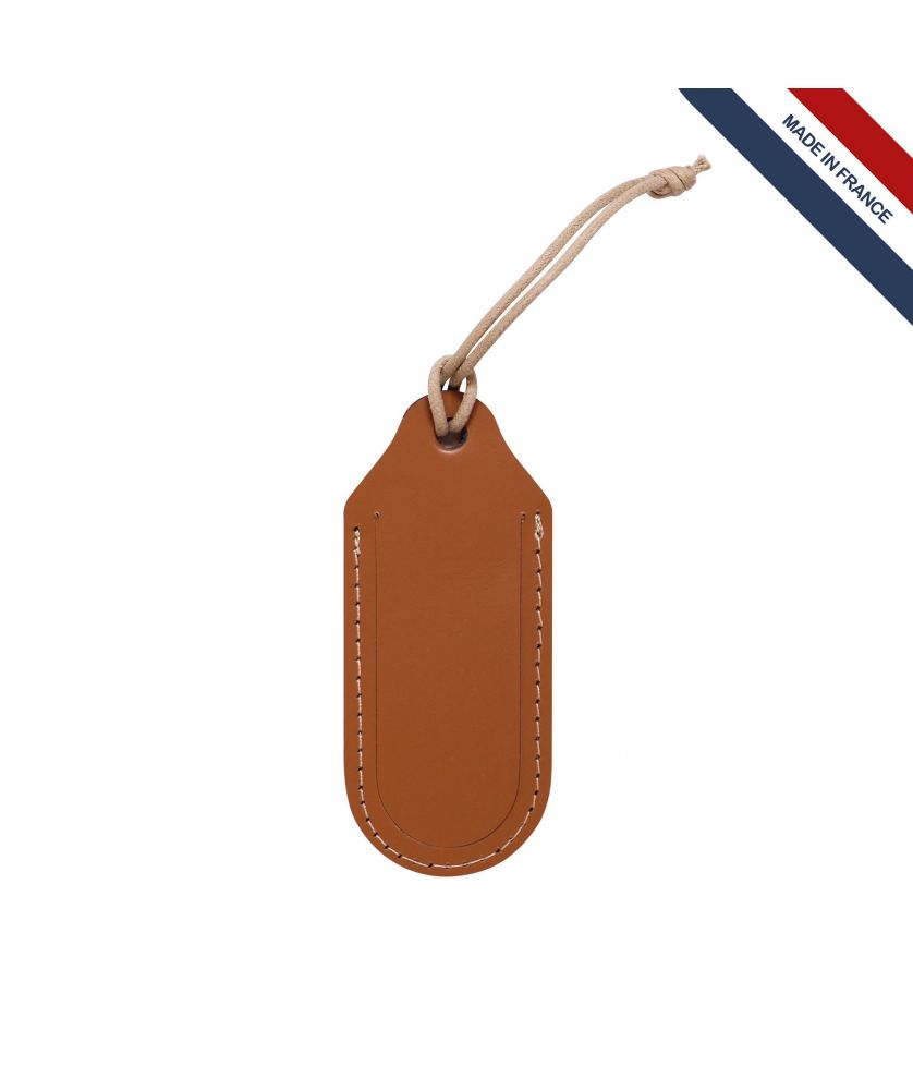 Porte étiquette en cuir réglé. personnalisé Made in France Printécom - Objets et Supports Publicitaires publicitaire