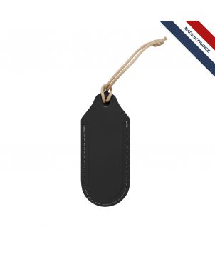 Porte étiquette en cuir réglé. personnalisé Made in France Printécom - Objets et Supports Publicitaires publicitaire