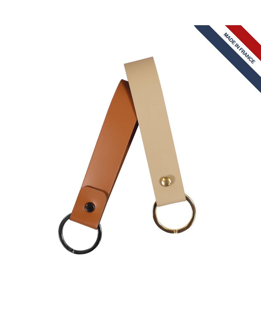 Porte clés en cuir régénéré personnalisé Made in France Printécom - Objets et Supports Publicitaires publicitaire