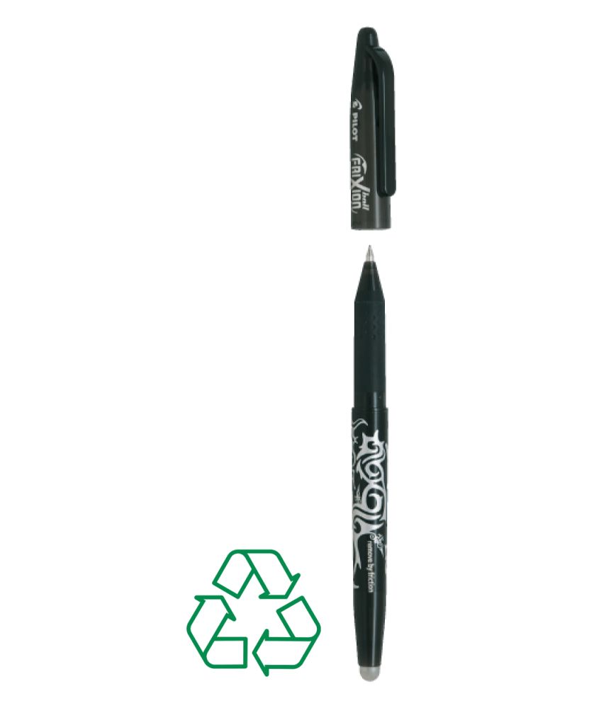 Stylo à encre effaçable FriXion personnalisé (noir) Écriture MIF publicitaire