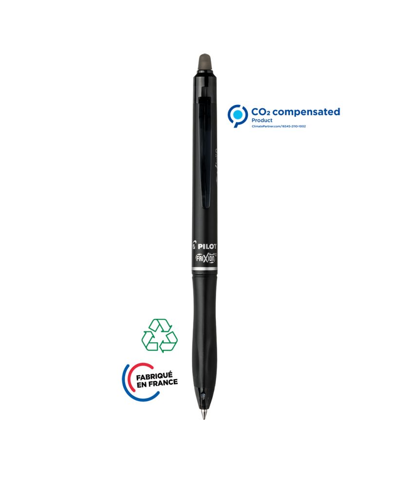 Stylo à encre effaçable FriXion Ball + personnalisé (noir) Écriture MIF publicitaire