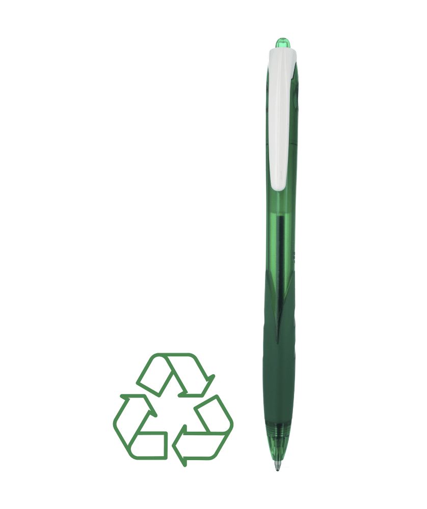 Stylo Rexgrip bille personnalisé (vert) Écriture MIF publicitaire