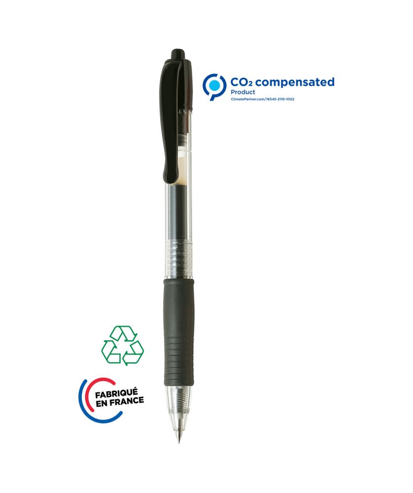 Stylo G-2 personnalisé (noir) Écriture MIF publicitaire