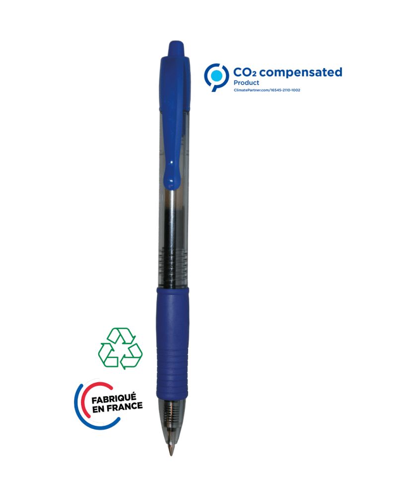 Stylo G-2 personnalisé (bleu) Écriture MIF publicitaire