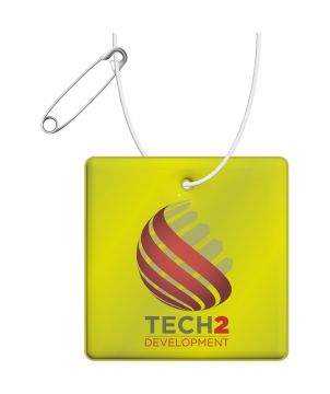 Attache réfléchissante à accrocher carrée personnalisée RFX H-16 Printécom - Objets et Supports Publicitaires publicitaire