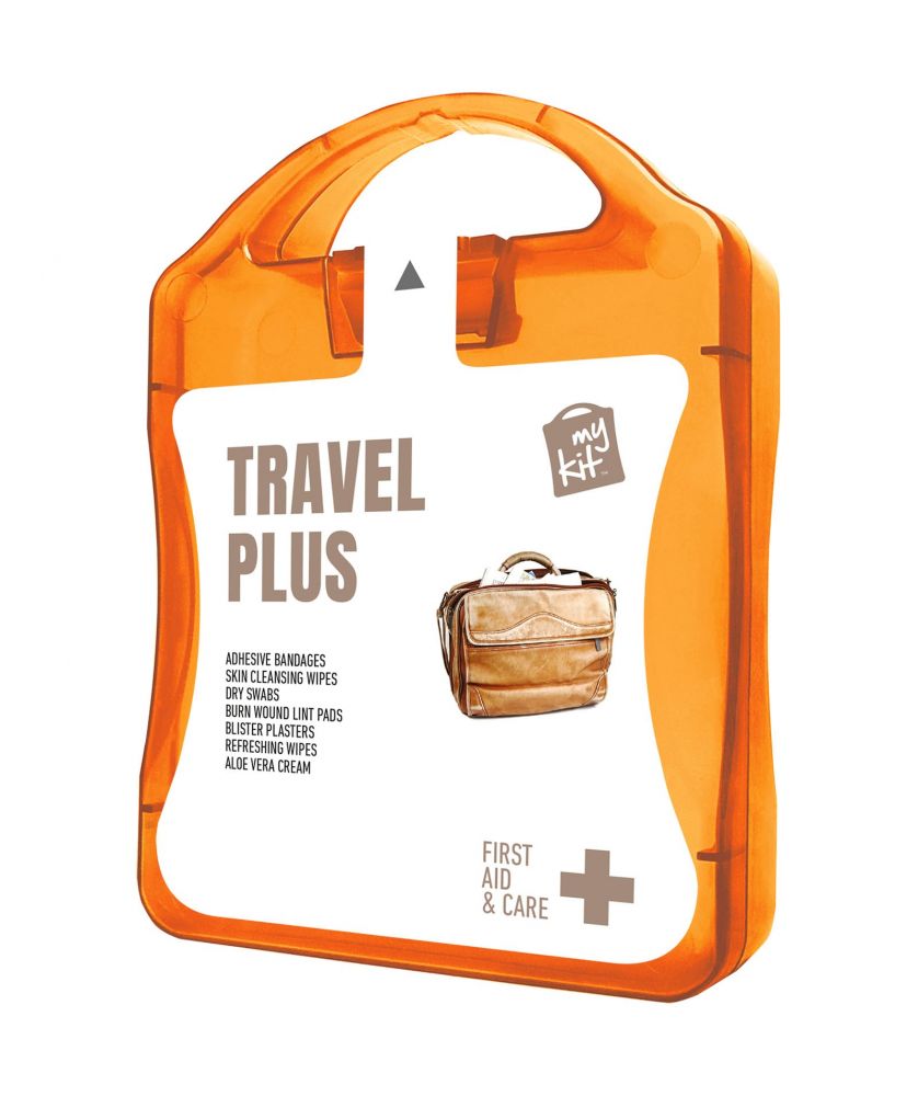 Kit de premiers secours voyage complet personnalisé MyKit Voyage Plus Printécom - Objets et Supports Publicitaires publicitaire