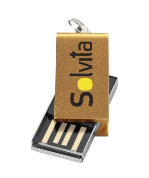 Mini clé USB rotative en aluminium personnalisée Printécom - Objets et Supports Publicitaires publicitaire