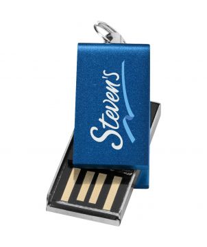 Mini clé USB rotative en aluminium personnalisée Printécom - Objets et Supports Publicitaires publicitaire