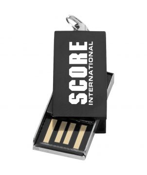 Mini clé USB rotative en aluminium personnalisée Printécom - Objets et Supports Publicitaires publicitaire