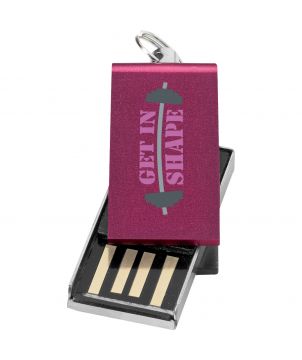 Mini clé USB rotative en aluminium personnalisée Printécom - Objets et Supports Publicitaires publicitaire