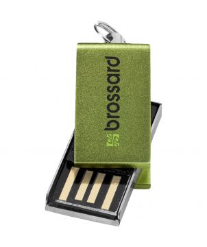 Mini clé USB rotative en aluminium personnalisée Printécom - Objets et Supports Publicitaires publicitaire