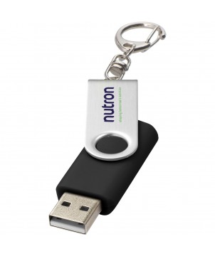 Printécom - Objets et Supports Publicitaires - Clé USB rotative avec porte-clés | PRINTECOM