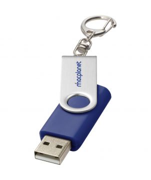 Clé USB rotative avec porte-clés personnalisée Printécom - Objets et Supports Publicitaires publicitaire