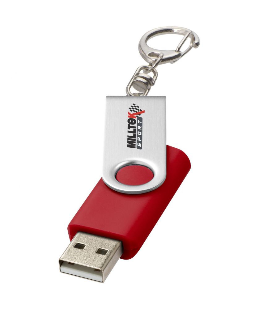 Clé USB rotative avec porte-clés personnalisée