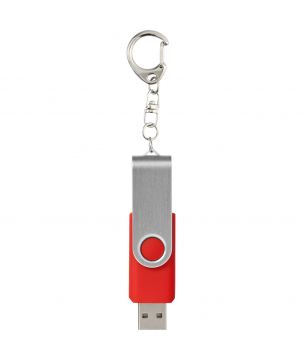 Clé USB rotative avec porte-clés personnalisée Printécom - Objets et Supports Publicitaires publicitaire