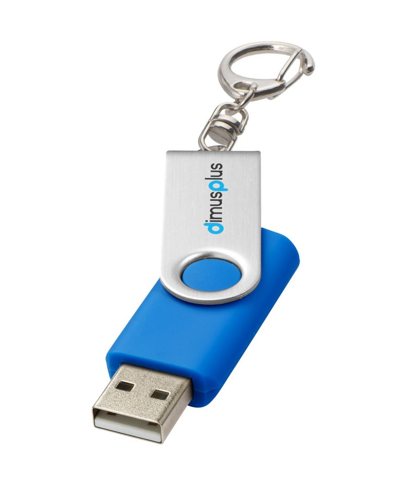 Clé USB rotative avec porte-clés personnalisée Printécom - Objets et Supports Publicitaires publicitaire
