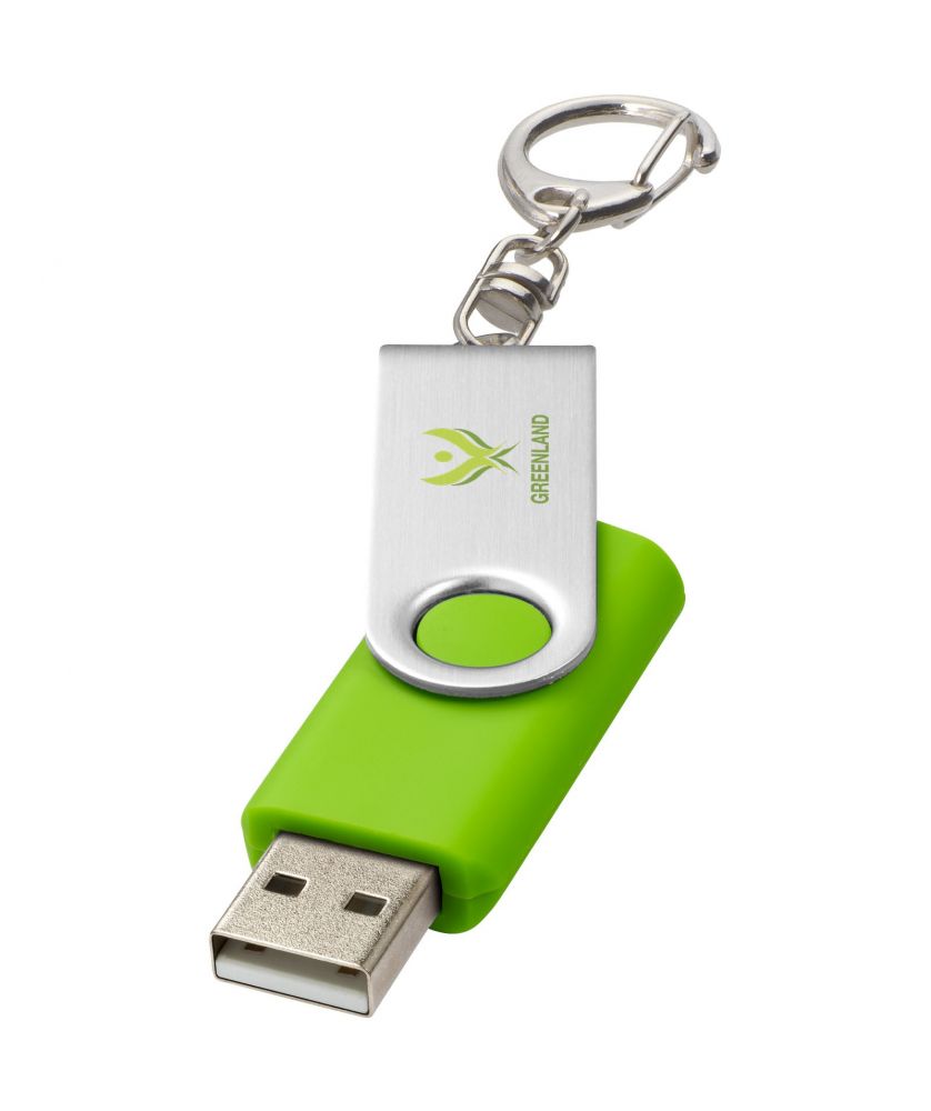 Clé USB rotative avec porte-clés personnalisée