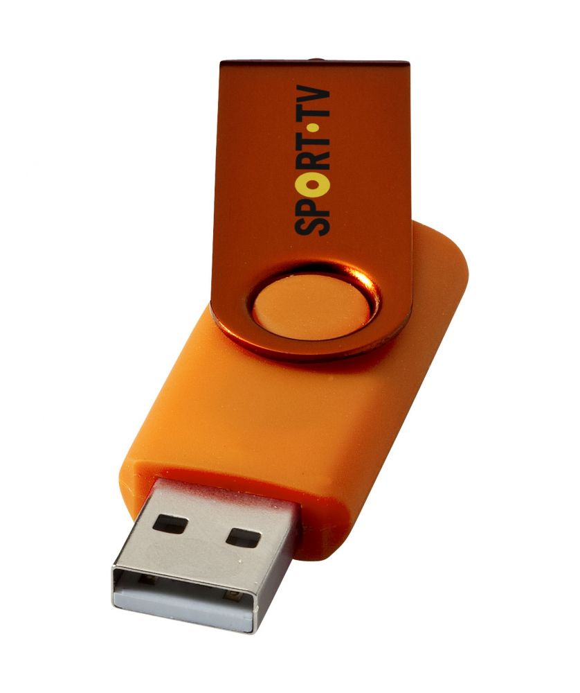 Clé USB rotative métallisée personnalisée Rotate Printécom - Objets et Supports Publicitaires publicitaire