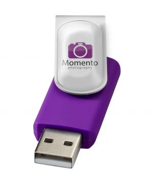 Clé USB rotative avec doming personnalisée Rotate Printécom - Objets et Supports Publicitaires publicitaire