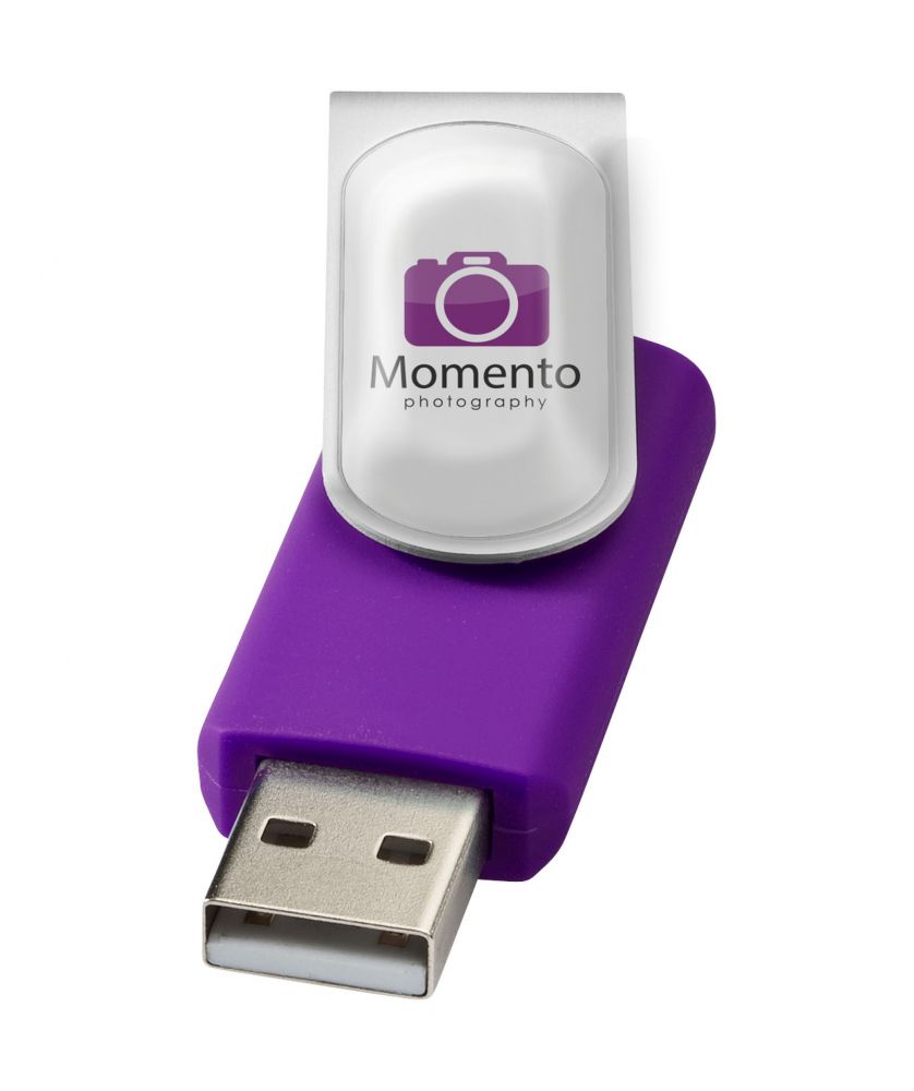 Clé USB rotative avec doming personnalisée Rotate Printécom - Objets et Supports Publicitaires publicitaire