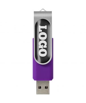 Clé USB rotative avec doming personnalisée Rotate Printécom - Objets et Supports Publicitaires publicitaire