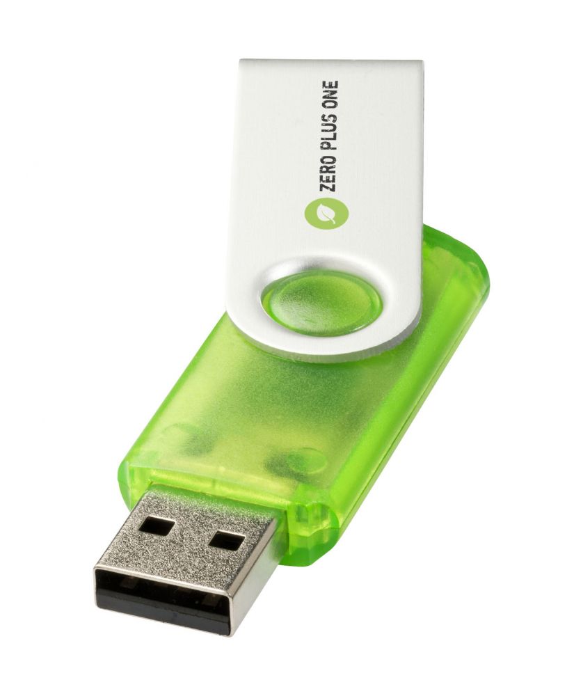 Clé USB rotative translucide personnalisée Printécom - Objets et Supports Publicitaires publicitaire