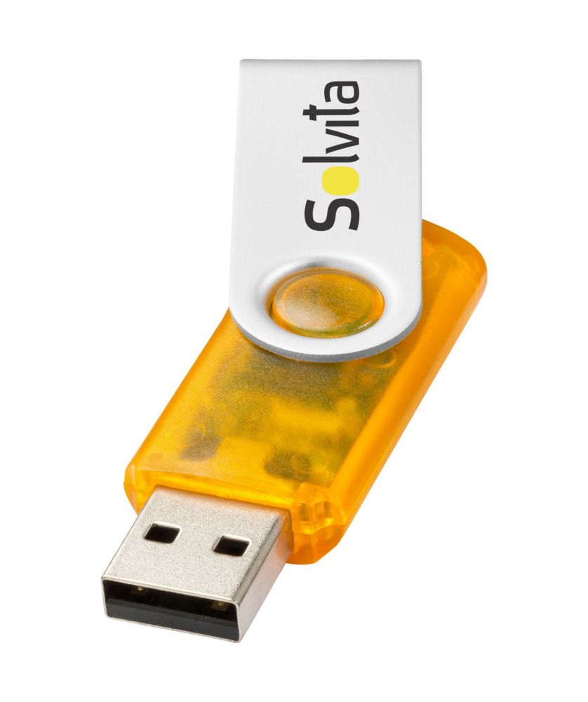 Clé USB rotative translucide personnalisée Printécom - Objets et Supports Publicitaires publicitaire