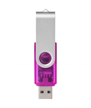 Clé USB rotative translucide personnalisée Printécom - Objets et Supports Publicitaires publicitaire