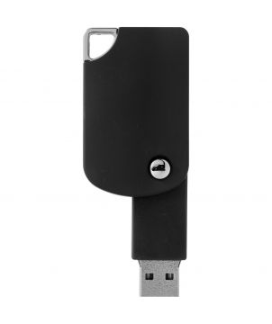 Clé USB pivotante carrée personnalisée Printécom - Objets et Supports Publicitaires publicitaire