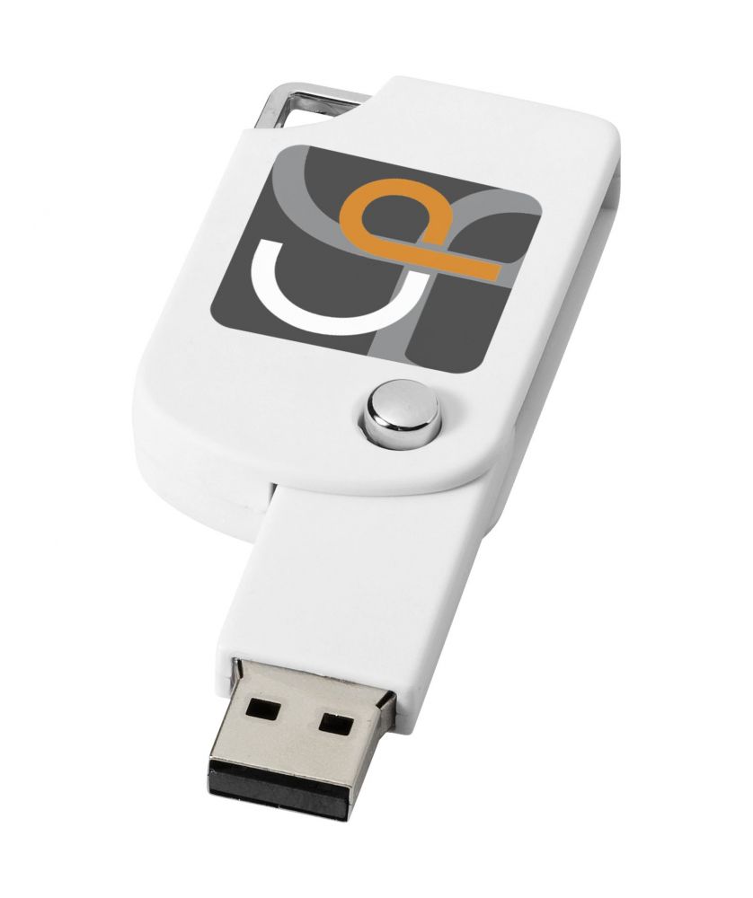Clé USB pivotante carrée personnalisée Printécom - Objets et Supports Publicitaires publicitaire