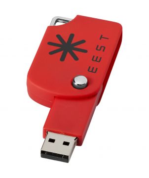 Clé USB pivotante carrée personnalisée Printécom - Objets et Supports Publicitaires publicitaire