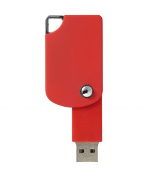 Clé USB pivotante carrée personnalisée Printécom - Objets et Supports Publicitaires publicitaire