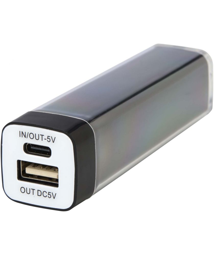 Batterie externe de poche transparente 2 600 mAh personnalisée WS102 Printécom - Objets et Supports Publicitaires publicitaire