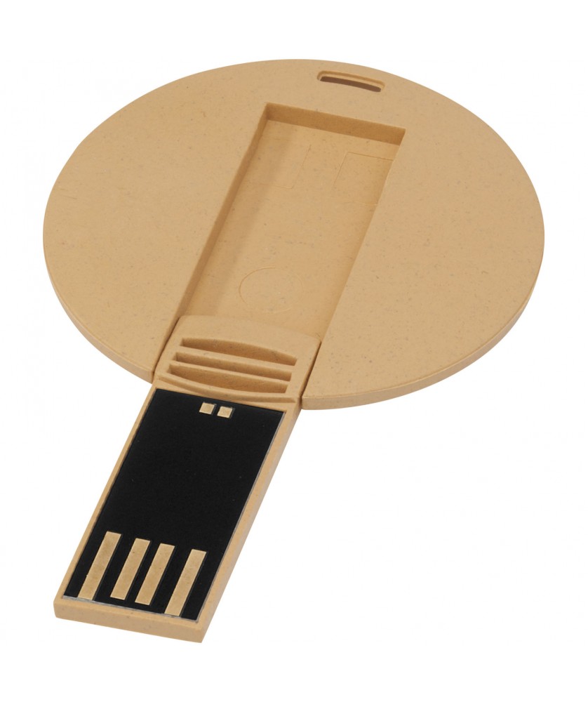 Printécom - Objets et Supports Publicitaires - Clé USB biodégradable ronde | PRINTECOM