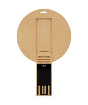 Clé USB biodégradable ronde en plastique de maïs personnalisée Printécom - Objets et Supports Publicitaires publicitaire