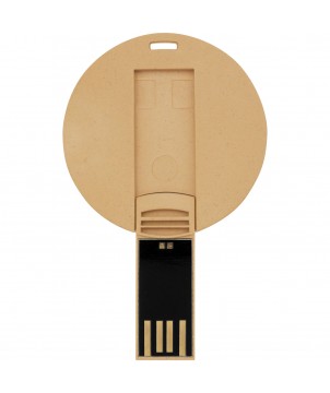 Printécom - Objets et Supports Publicitaires - Clé USB biodégradable ronde | PRINTECOM