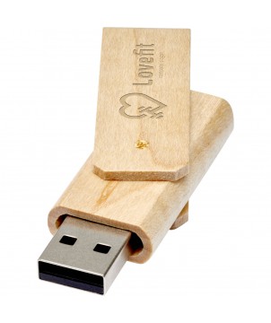 Printécom - Objets et Supports Publicitaires - Clé USB Rotate en bois | PRINTECOM