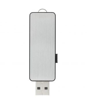 Clé USB à logo gravé lumineux blanc personnalisée Printécom - Objets et Supports Publicitaires publicitaire