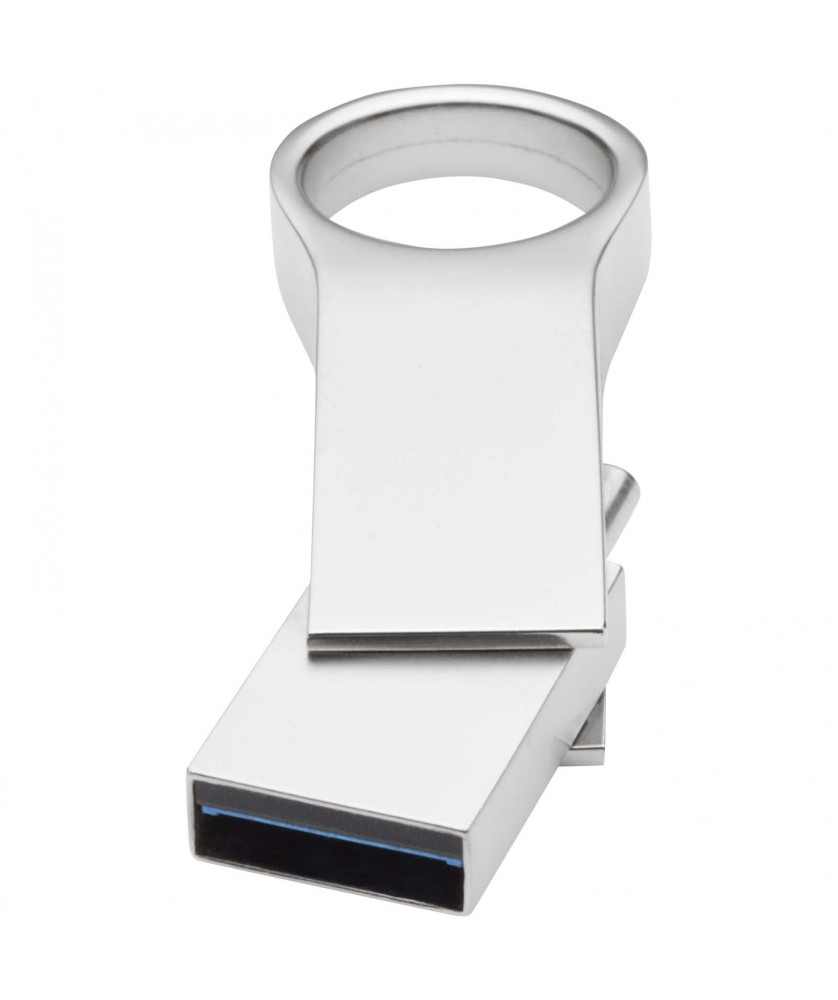 Printécom - Objets et Supports Publicitaires - Grande clé USB 3.0 type C ronde | PRINTECOM