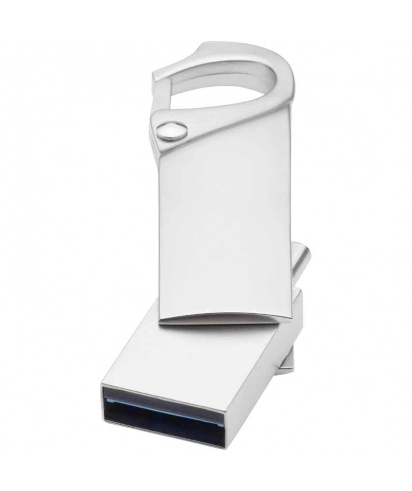 Printécom - Objets et Supports Publicitaires - Clé USB 3.0 type C avec mousqueton | PRINTECOM