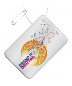 Printécom - Objets et Supports Publicitaires - Attache réfléchissante rectangulaire en PVC H-10 RFX™, petit modèle | PRINTECOM