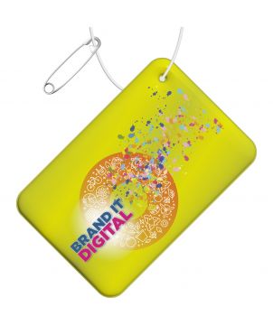 Attache réfléchissante rectangulaire petit modèle en PVC personnalisée RFX H-10 Printécom - Objets et Supports Publicitaires ...