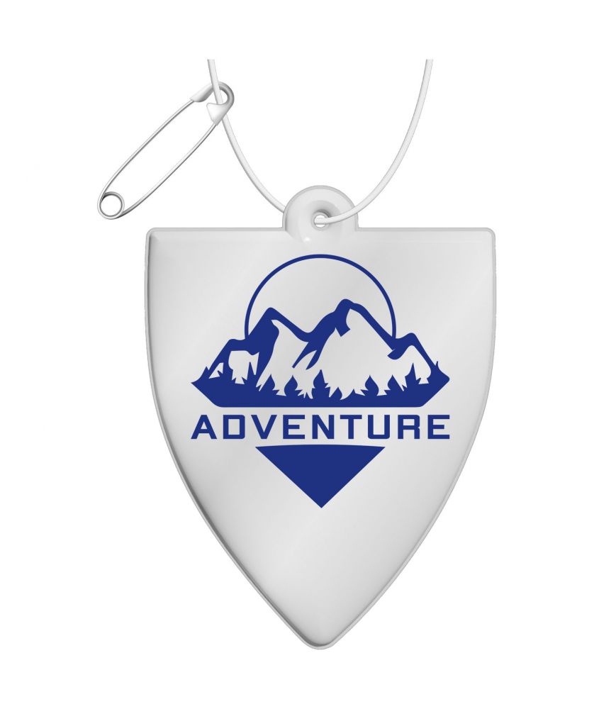 Attache réfléchissante en forme de badge en TPU personnalisée RFX H-12 Accessoires de Sécurité publicitaire