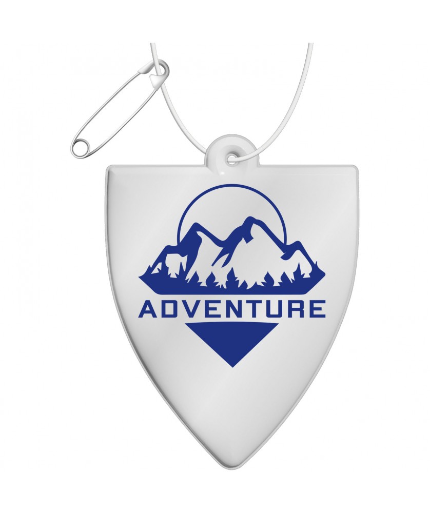 Printécom - Objets et Supports Publicitaires - Attache réfléchissante en TPU en forme de badge H-12 RFX™ | PRINTECOM